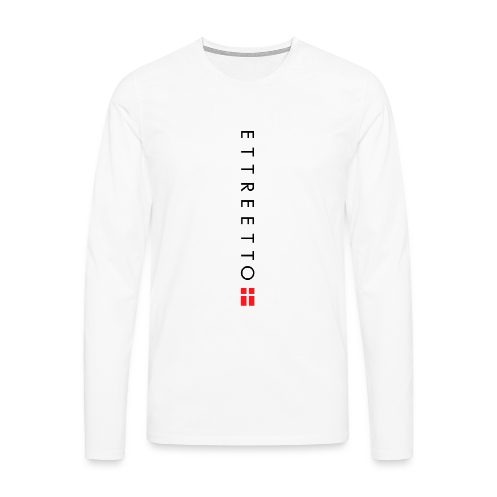 Premium Langærmet T-Shirt - hvid