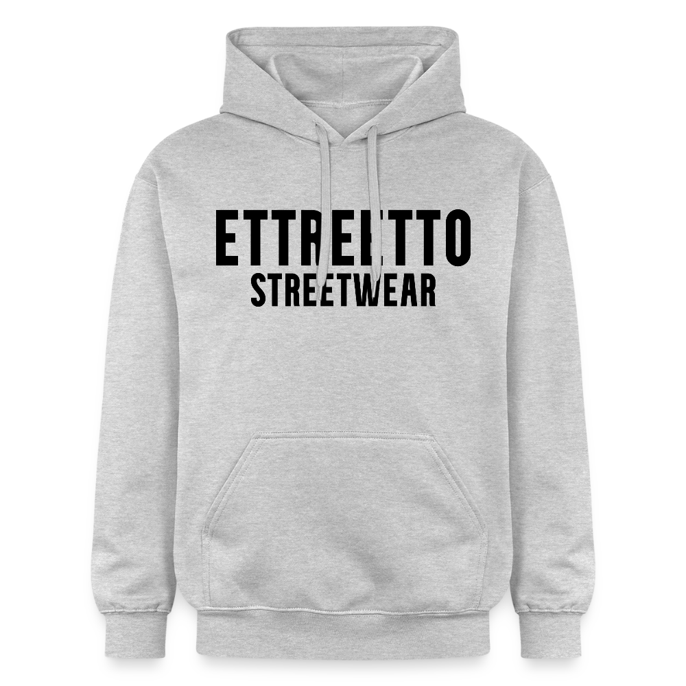 Heavy Hoodie "Streets" - lysegrå meleret