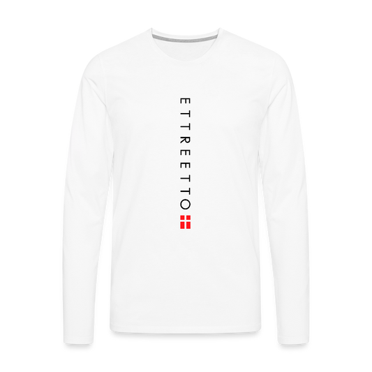 Premium Langærmet T-Shirt - hvid