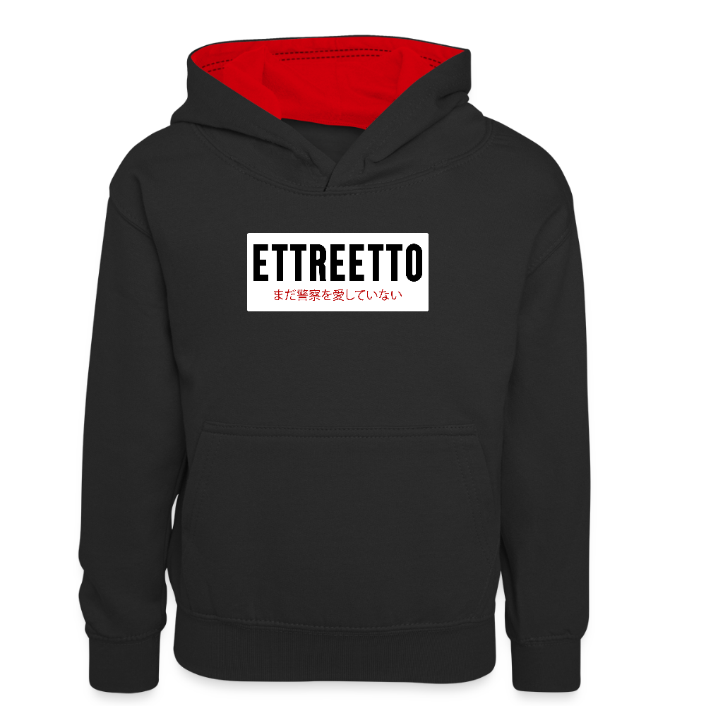 Kontrast Hoodie "SDLTP" - sort/rød