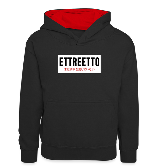 Kontrast Hoodie "SDLTP" - sort/rød
