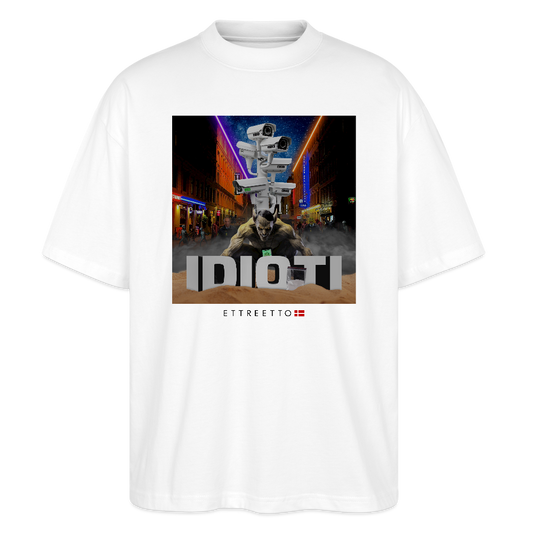 Oversize Tee "IDIOTI" - hvid