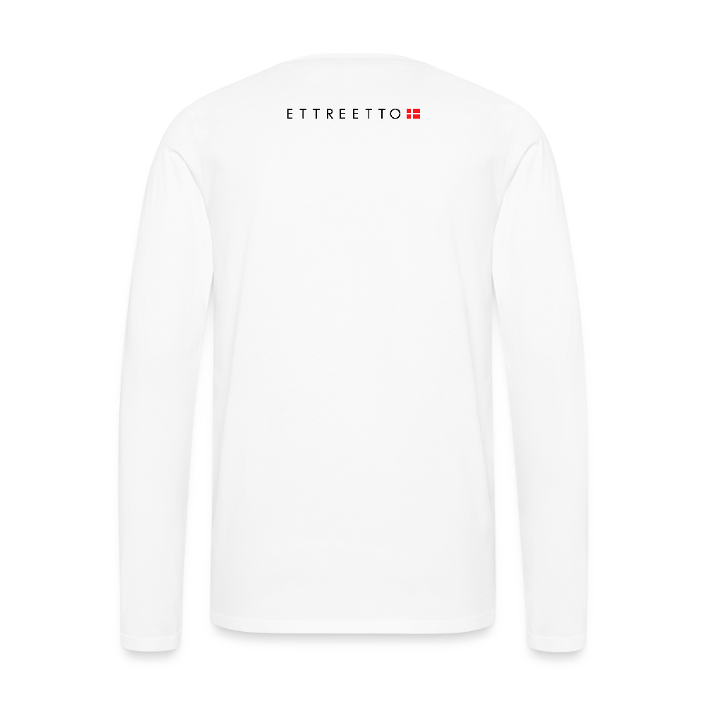 Premium Langærmet T-Shirt - hvid